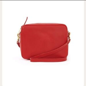 Clare v cherry red midi sac